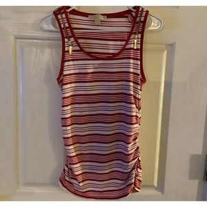 MICHAEL MICHAEL KORS red & white stripped, Medium sleeveless top